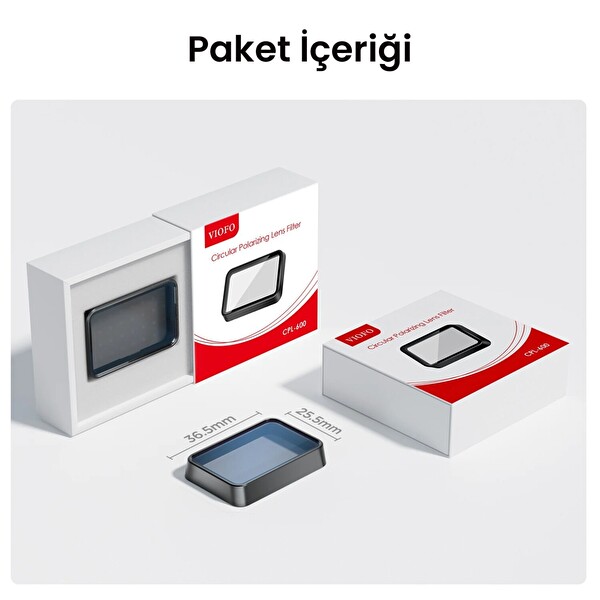 Viofo CPL-600 Polarize RTC420-RC320-A329S-A329T-A229 Ultra Arka Kamera Uyumlu CPL Filtre