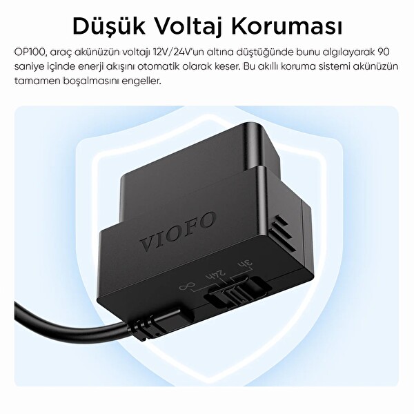 Viofo OP100 OBD Park Modu Bağlantı Kiti - Type-C Park Modu Kablosu