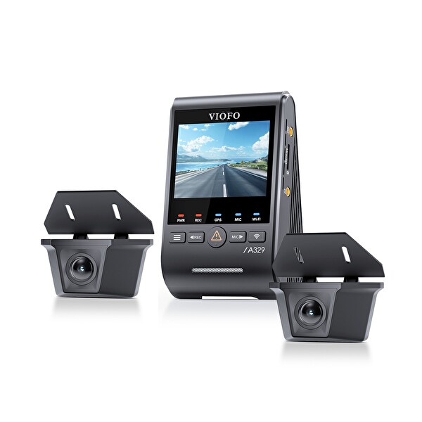 Viofo A329WW 3 Kanal 4K Ön Çift 2K IP67 Su Geçirmez Dış Kamera Sony STARVIS 2 HDR WiFi 6 GPS Kamyon Tır Araç Kamerası