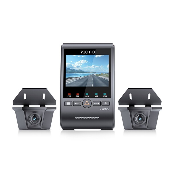 Viofo A329WW 3 Kanal 4K Ön Çift 2K IP67 Su Geçirmez Dış Kamera Sony STARVIS 2 HDR WiFi 6 GPS Kamyon Tır Araç Kamerası
