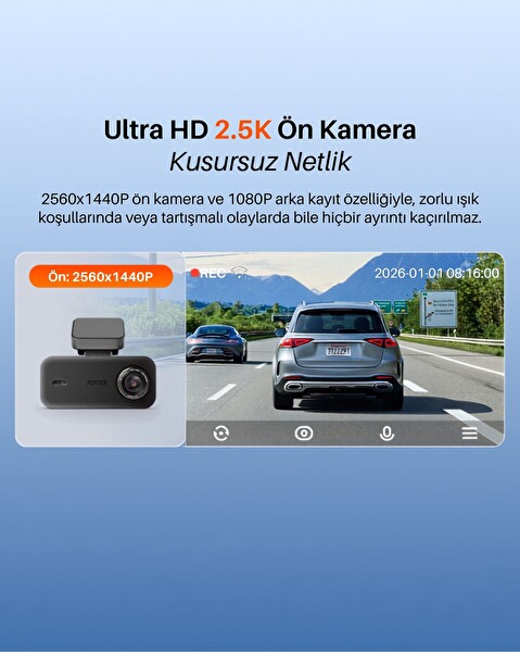 70Mai Dash Cam A410 Neo Araç İçi Güvenlik Kamerası Ön Kamera