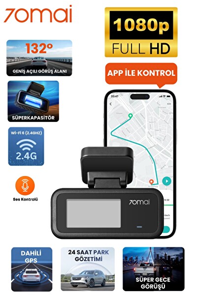 70Mai Dash Cam A210 Araç İçi Güvenlik Kamerası Ön Kamera