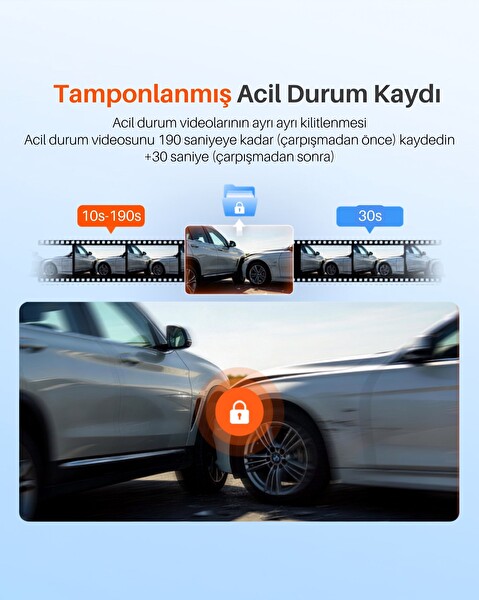 70Mai Dash Cam A210 Araç İçi Güvenlik Kamerası Ön Kamera