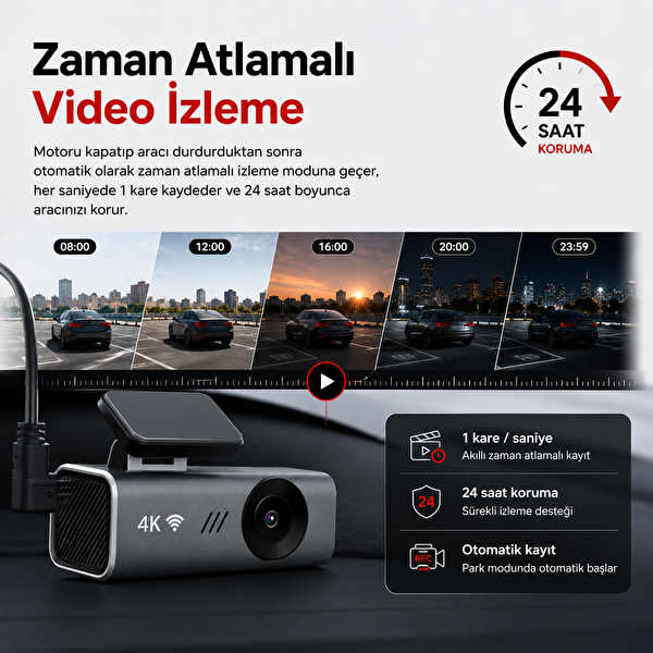 Carlover S12 4K Araç Kamerası