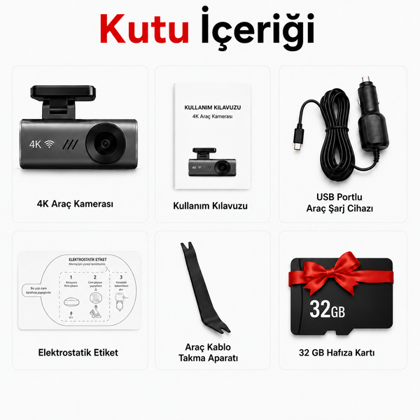 Carlover S12 4K Araç Kamerası