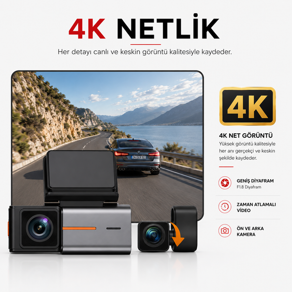 Carlover S2 4K Araç Kamerası