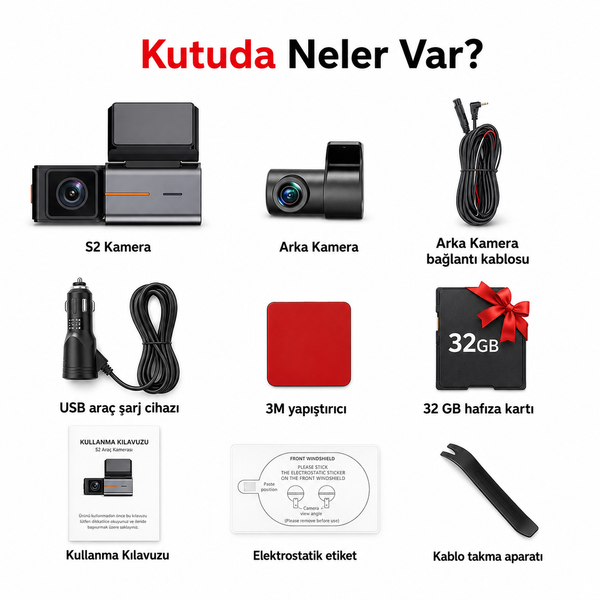 Carlover S2 4K Araç Kamerası