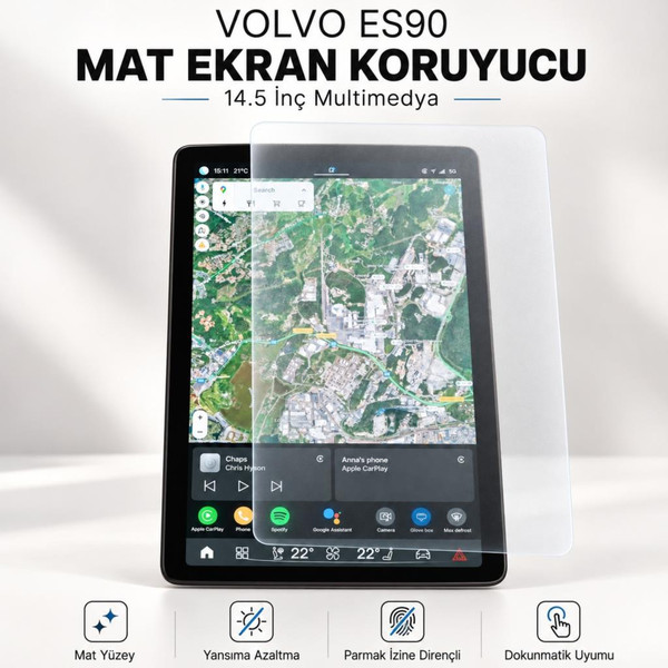 Engo Volvo ES90 Mat Ekran Koruyucu 14.5