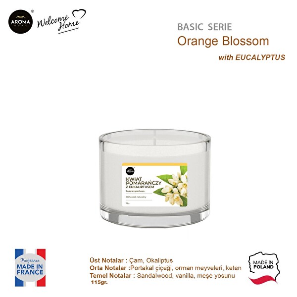 Aroma Basic Line Kokulu Mum Orange Blossom With Eucalyptus 115gr.