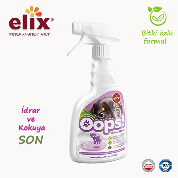 Elix Bitki Özlü Köpek İdrar Yapma ve Koku Önleyici Sprey 500ml.