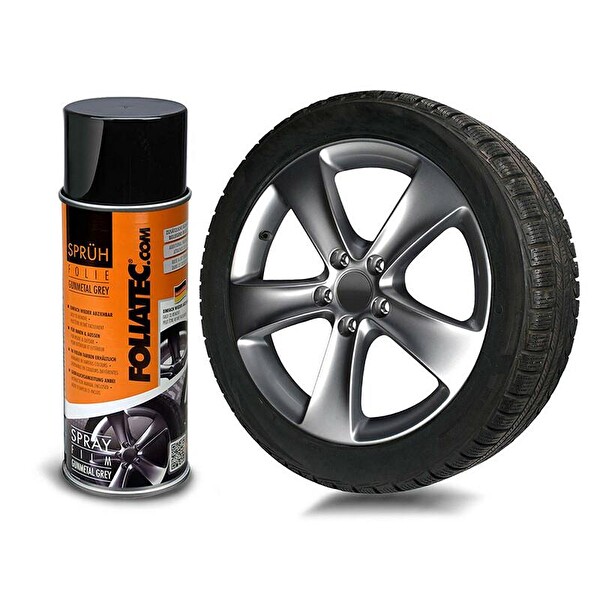 Foliatec Jant Metal Sprey Tunç Metalik Gri Mat Folyo Yüzey Kaplama Seti 2x400 ML