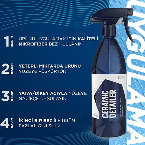 Gyeon Q²M CeramicDetailer Seramik Yüzey Detaylandırıcı ve Parlatıcı - 500 ML - Su İtici Oto Cila