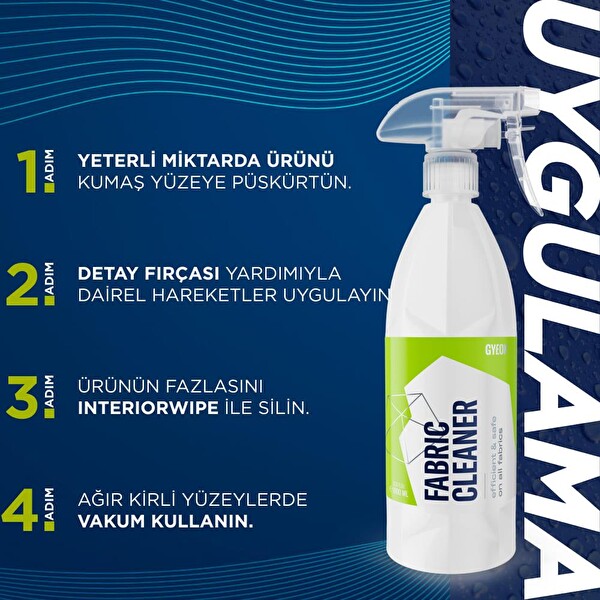 Gyeon Q²M FabricCleaner Kumaş Koltuk Döşeme ve Tekstil Temizleyici - 1000 ML - Araç İç Deterjanı