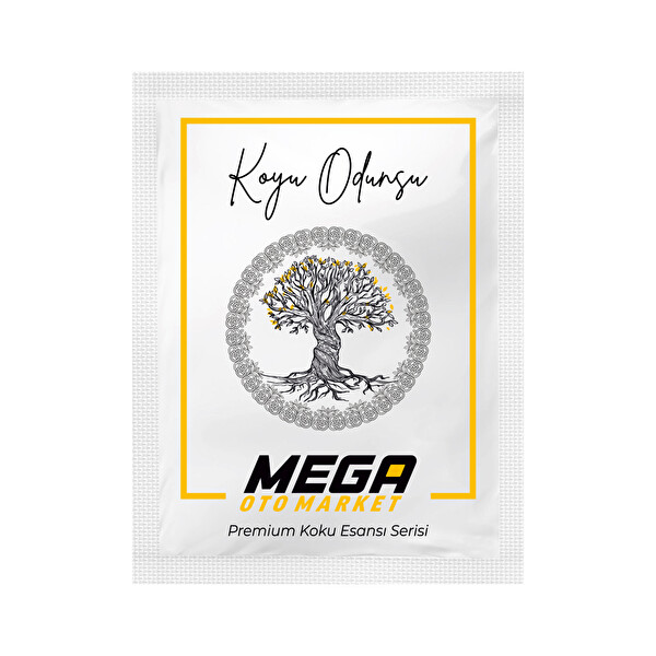 Mega Oto Market 2'li Paket Araba Havalandırma Klima Koku Klipsi Yedek Kartuş Pedi Premium Koyu Odunsu 5 Adet