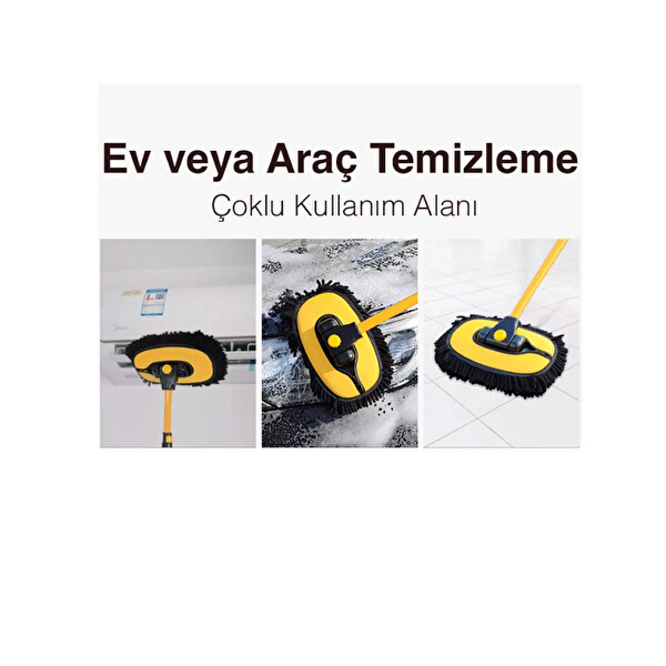Ezere LS-426 Teleskopik Araç Temizleme Fırçası Oto Yıkama Paspası