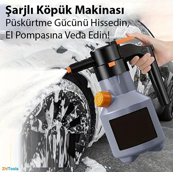 ZHL Tools 2 L Yüksek Basınçlı Şarjlı Oto Yıkama Pompası Köpük Makinesi