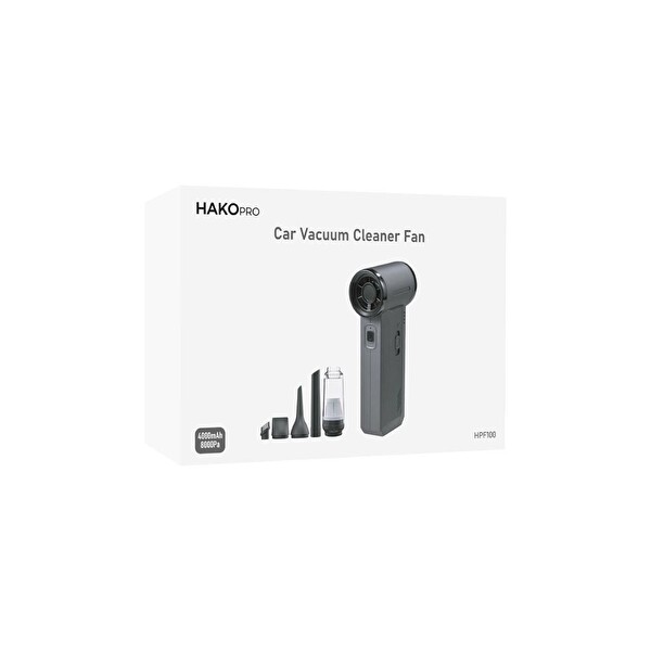 Hakopro HPF100 8000 PA Güçlü Vakumlu Çok Fonksiyonlu Araç İçi Şarjlı El Süpürgesi