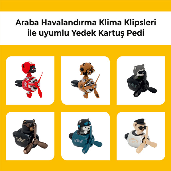 Mega Oto Market 2'li Paket Araba Havalandırma Klima Koku Klipsi Yedek Kartuş Pedi 5 Ad. Premium Safran Rüyası