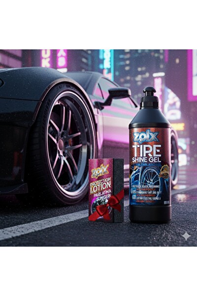 Zolx Lastik Parlatıcı Temizleyici Jel Lastik Temizleme Jeli 500 ML - Sünger