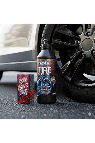 Zolx Lastik Parlatıcı Temizleyici Jel Lastik Temizleme Jeli 500 ML - Sünger