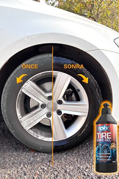 Zolx Lastik Parlatıcı Temizleyici Jel Lastik Temizleme Jeli 500 ML - Sünger