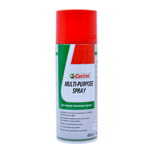 Castrol Multi Purpose Spray Çok Amaçlı Temizleme Pas Sökücü ve Yağlayıcı Sprey 400 ML