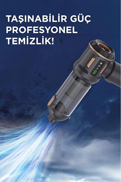 Başkenttekno LT100 4 ın 1 Çok Fonksiyonlu Şarjlı Mini Ev Kullanımı İçin El Süpürgesi Siyah