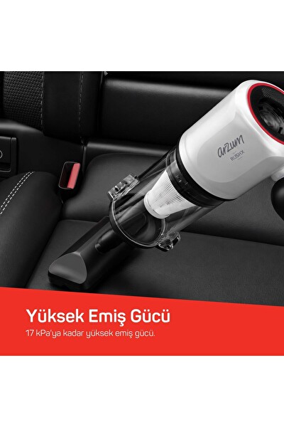 Arzum AR4500 RushX Araç İçi Süpürge 17000Pa 6'sı 1 Arada Şarjlı Kablosuz Güçlü Vakumlu El Süpürgesi