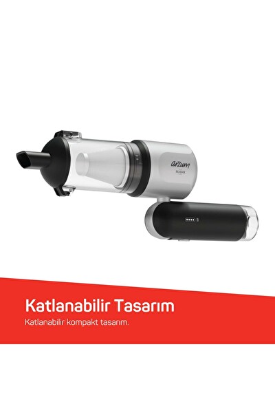 Arzum AR4500 RushX Araç İçi Süpürge 17000Pa 6'sı 1 Arada Şarjlı Kablosuz Güçlü Vakumlu El Süpürgesi