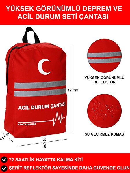 Kkdavm Afet ve Acil Durum İlk Yardım Seti-Deprem Çantası