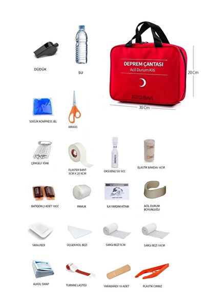 Kkdavm Afet ve Acil Durum İlk Yardım Seti-Deprem Çantası
