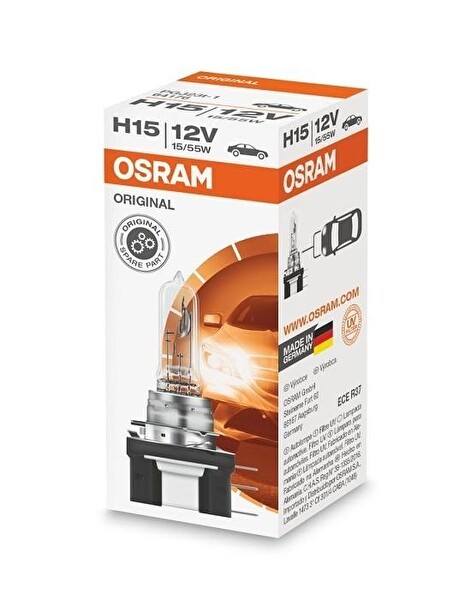 Osram
										 Far Ampulü Far ve Sis Halojen 12V 15/55W H15