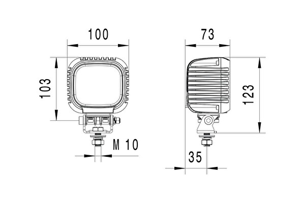 Hella Off-Road 12V-24V-48V Valuefit Amber S3000 1GA357109-022 Led Lamba