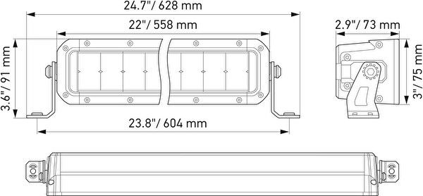 Hella Off-Road 12V-24V 558MM 1GJ358197-401 Led Lamba