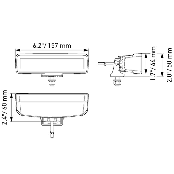 Hella Uzun Hüzme 12/24V Halojen Hareketli Montaj 1FB358176-201