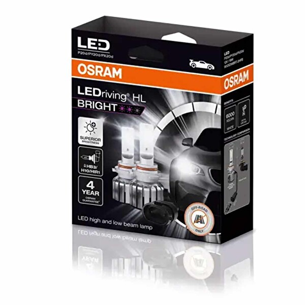 Osram 9005DWBRT-2HFB Led HB3/H10/HIR1 12V 19W Bright Model Far Ampulü