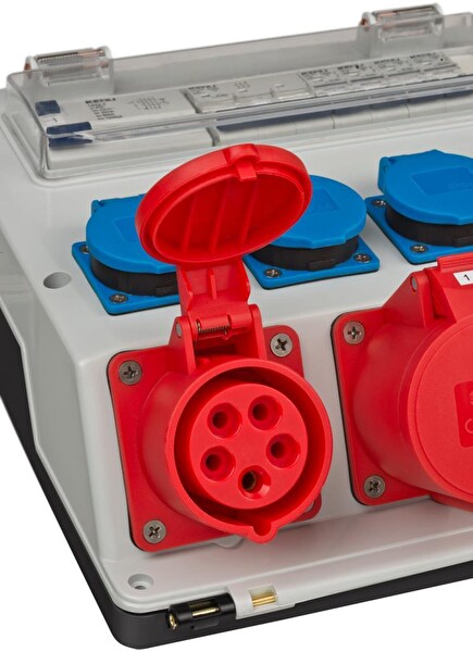 Brennenstuhl IP44 Lisanslı Şantiye Kullanımına Uygun Duvar Tipi Sigorta Şalterli Güç Dağıtıcısı 4/16A - 3x LS 230V/16 A