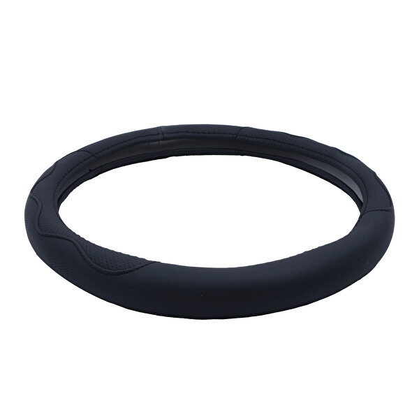 Mega Oto Market TEQ-012BK Oto Geçme Direksiyon Kılıfı Desenli Suni Deri Siyah