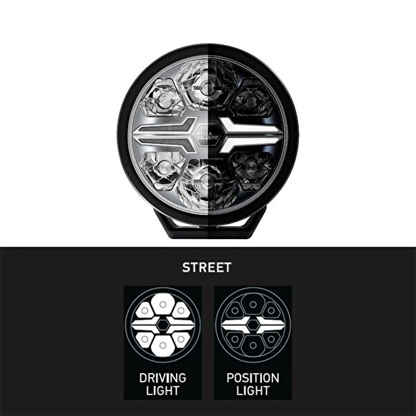 Hella Off-Road Valuefit Blade Led Uzun Far Siyah 22W 7