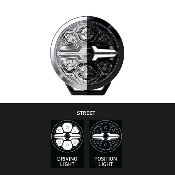 Hella Off-Road Valuefit Blade Led Uzun Far Siyah 18W 9
