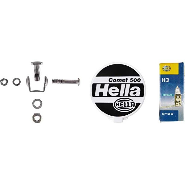 Hella Uzun Hüzme 12V H3 Sol-Sağ Kullanılabilir Sarı Far Comet 500 1F4005750-101