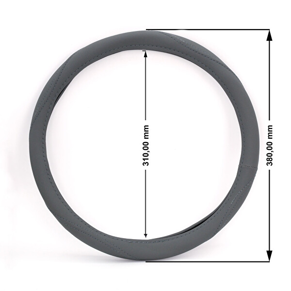 Mega Oto Market Geçmeli Suni Deri Normal Damarlı Gri 40 CM 15