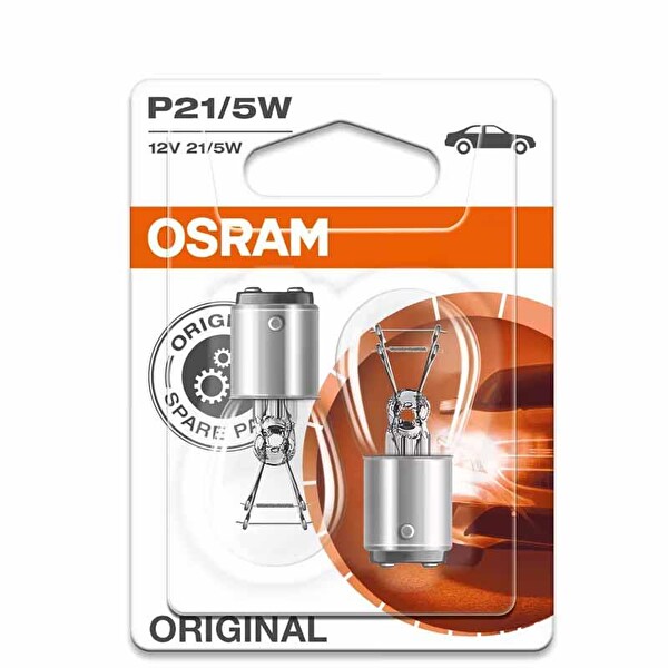 Osram Yardımcı Sinyal Lamba Metal Tabanlı P21 5W 7528-2BL