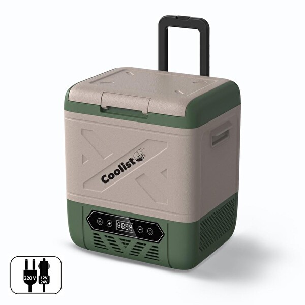 Coolist CLK18W 12/24Volt/ 220Volt 18 L Kompresörlü Tekerlekli Outdoor Oto Buzdolabı