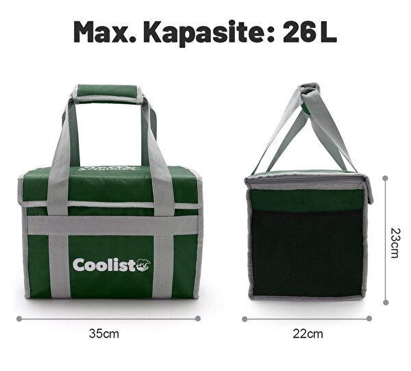Coolist CL26G 26 Litre Katlanabilir Termos Bez Çanta - Buzluk