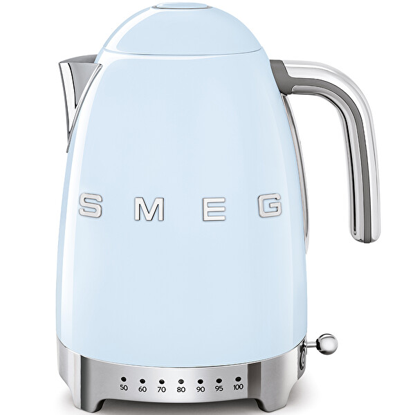 Smeg TSF02PBEU 2x4 Pastel Mavi Ekmek Kızartma Makinesi ve KLF04PBEU 1.7 L Isı Ayarlı Pastel Mavi Kettle Set