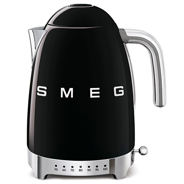 Smeg KLF04BLEU Siyah Isı Ayarlı Kettle ve TSF02BLEU 2x4 Ekmek Kızartma Makinesi Seti