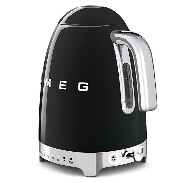 Smeg KLF04BLEU Siyah Isı Ayarlı Kettle ve TSF02BLEU 2x4 Ekmek Kızartma Makinesi Seti