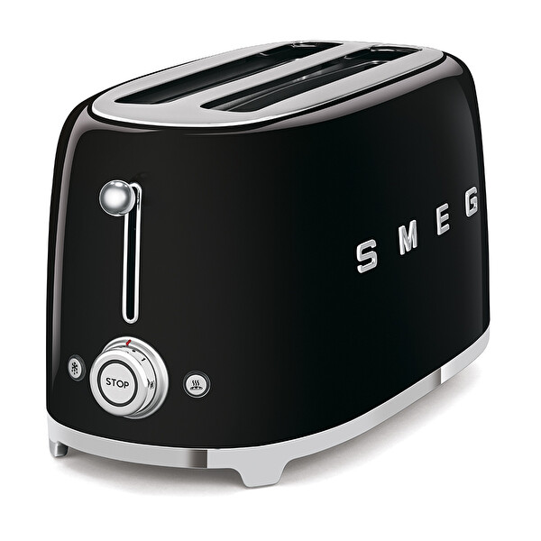 Smeg KLF04BLEU Siyah Isı Ayarlı Kettle ve TSF02BLEU 2x4 Ekmek Kızartma Makinesi Seti
