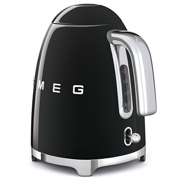 Smeg 50's Style KLF03BLEU Siyah Kettle TSF01BLEU 1x2 Ekmek Kızartma Makinesi ve DCF02BLEU Filtre Kahve Makine Seti